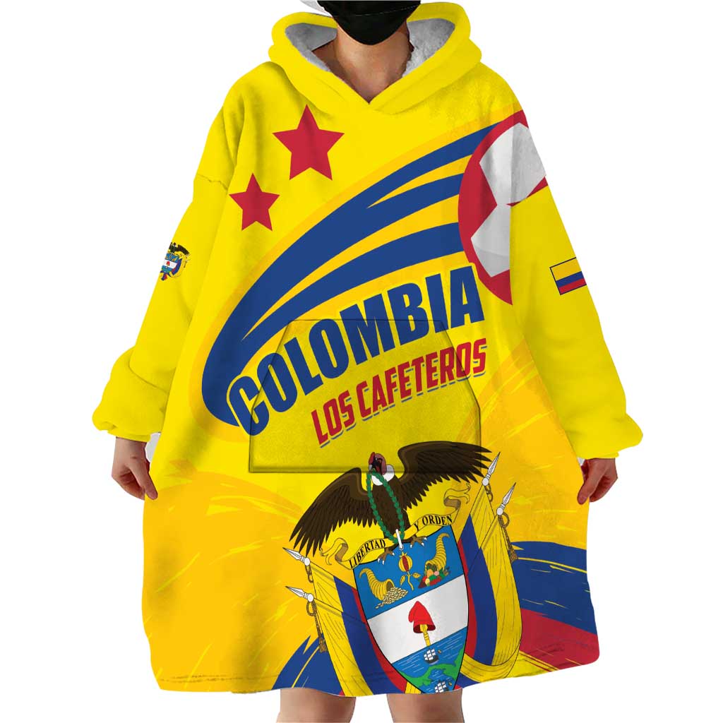 Colombia 2024 Football Champions Wearable Blanket Hoodie Todos Somos Colombia - Wonder Print Shop