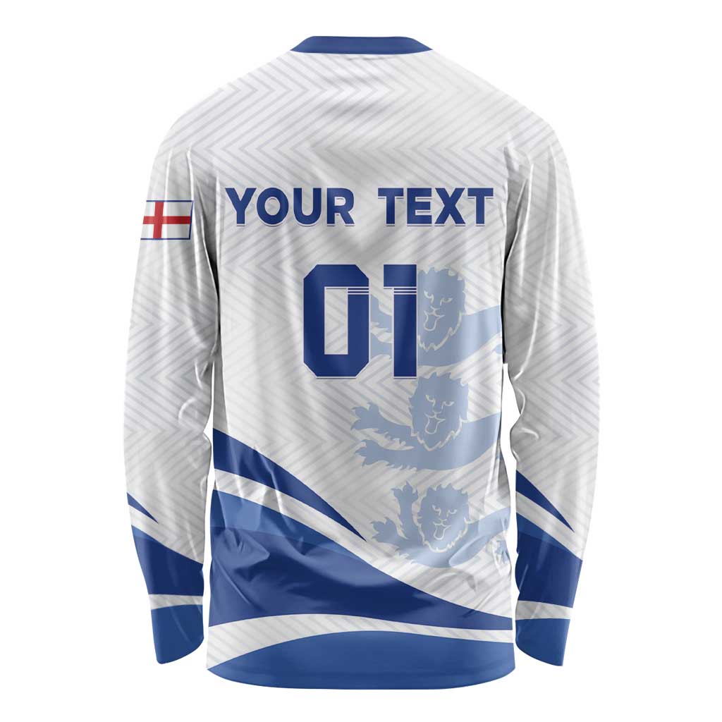 England 2024 Football Long Sleeve Shirt Three Lions Go Champions - Wonder Print Shop