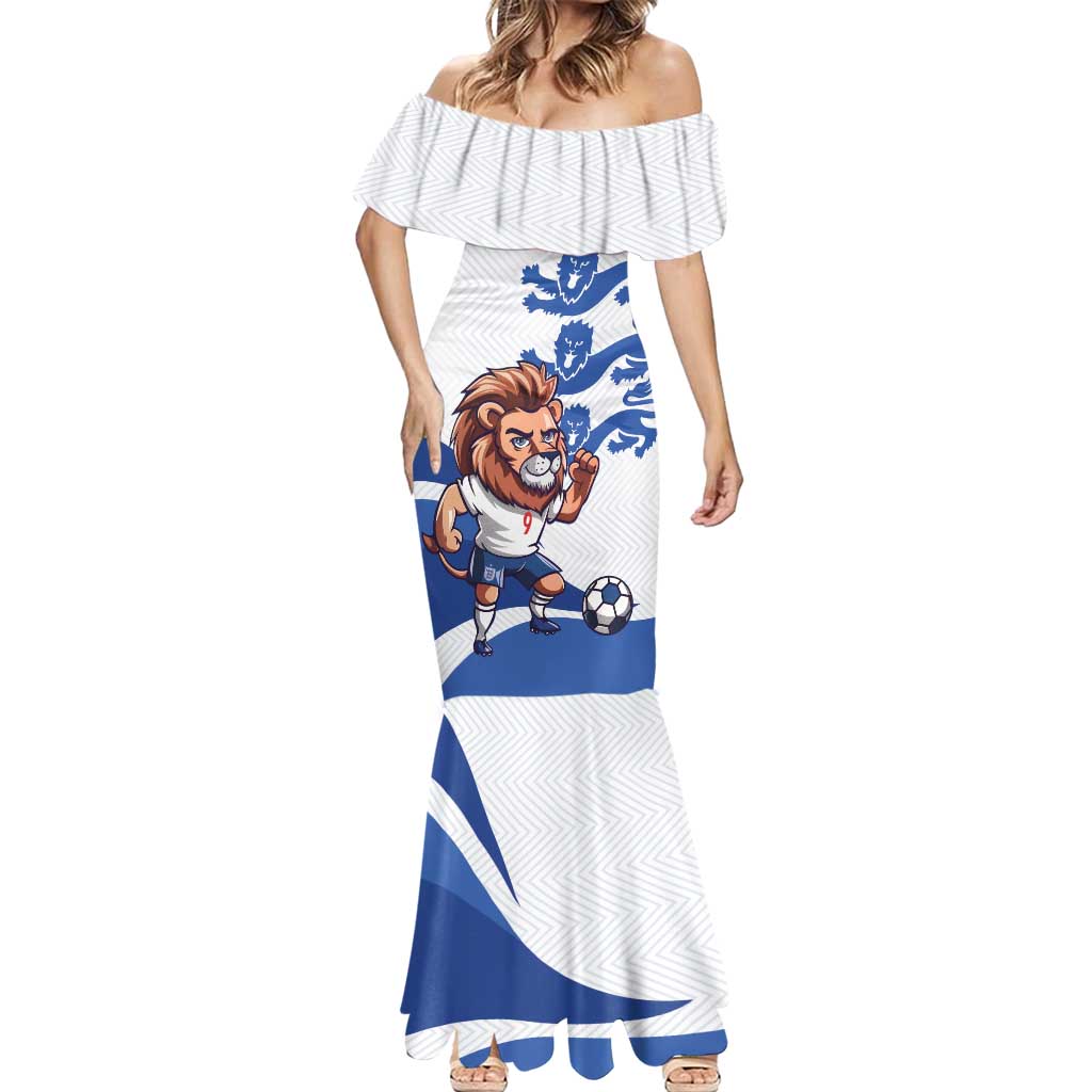 England 2024 Football Mermaid Dress Three Lions Go Champions - Wonder Print Shop