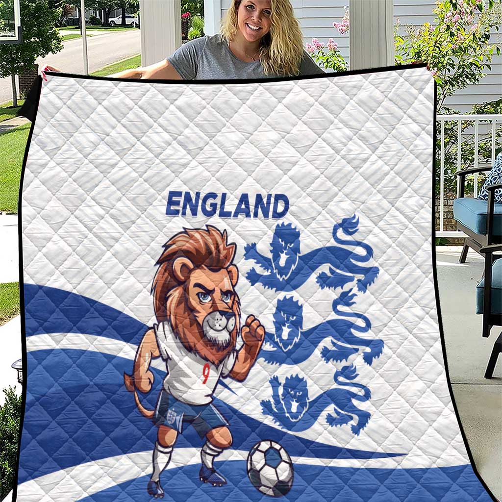 England 2024 Football Quilt Three Lions Go Champions - Wonder Print Shop