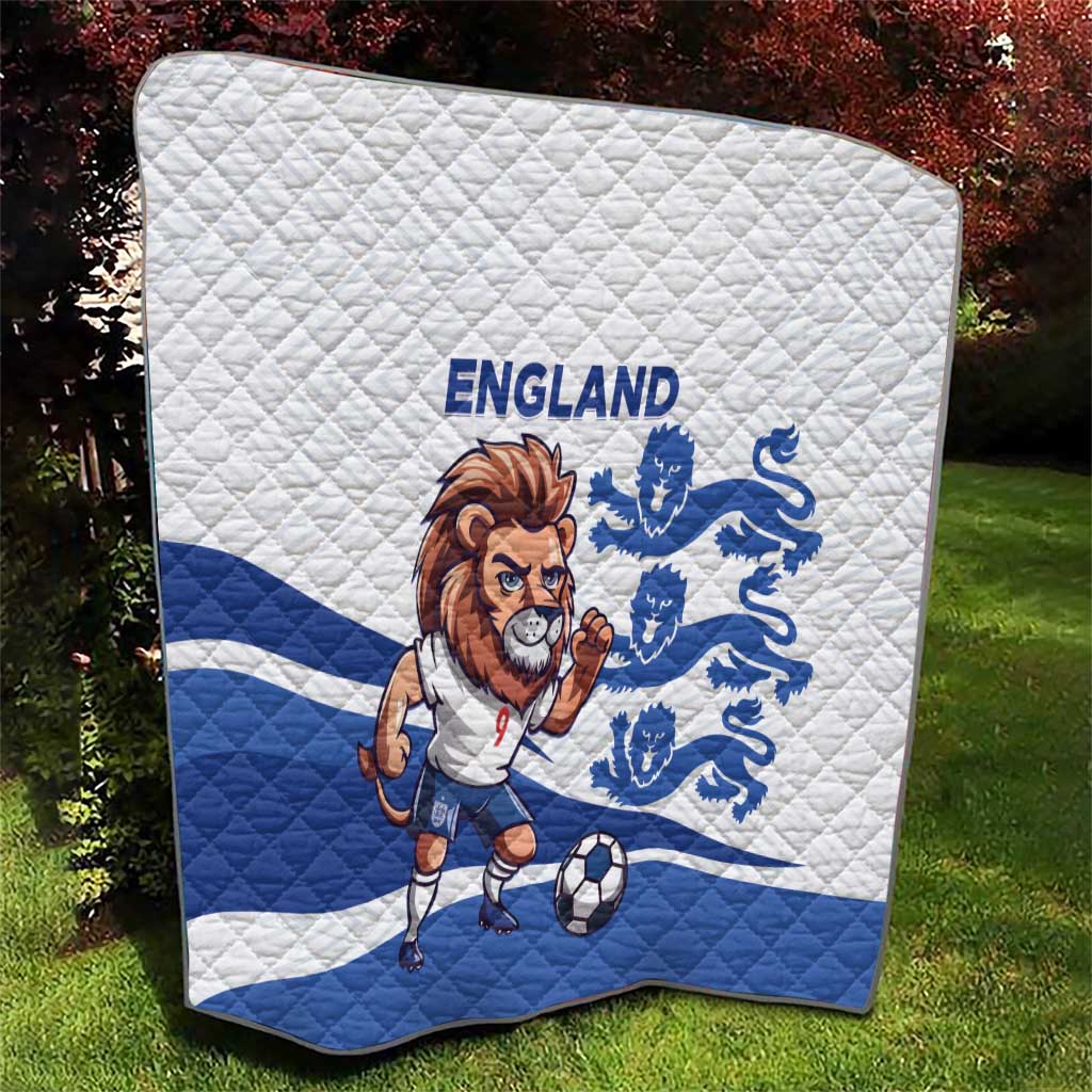 England 2024 Football Quilt Three Lions Go Champions - Wonder Print Shop