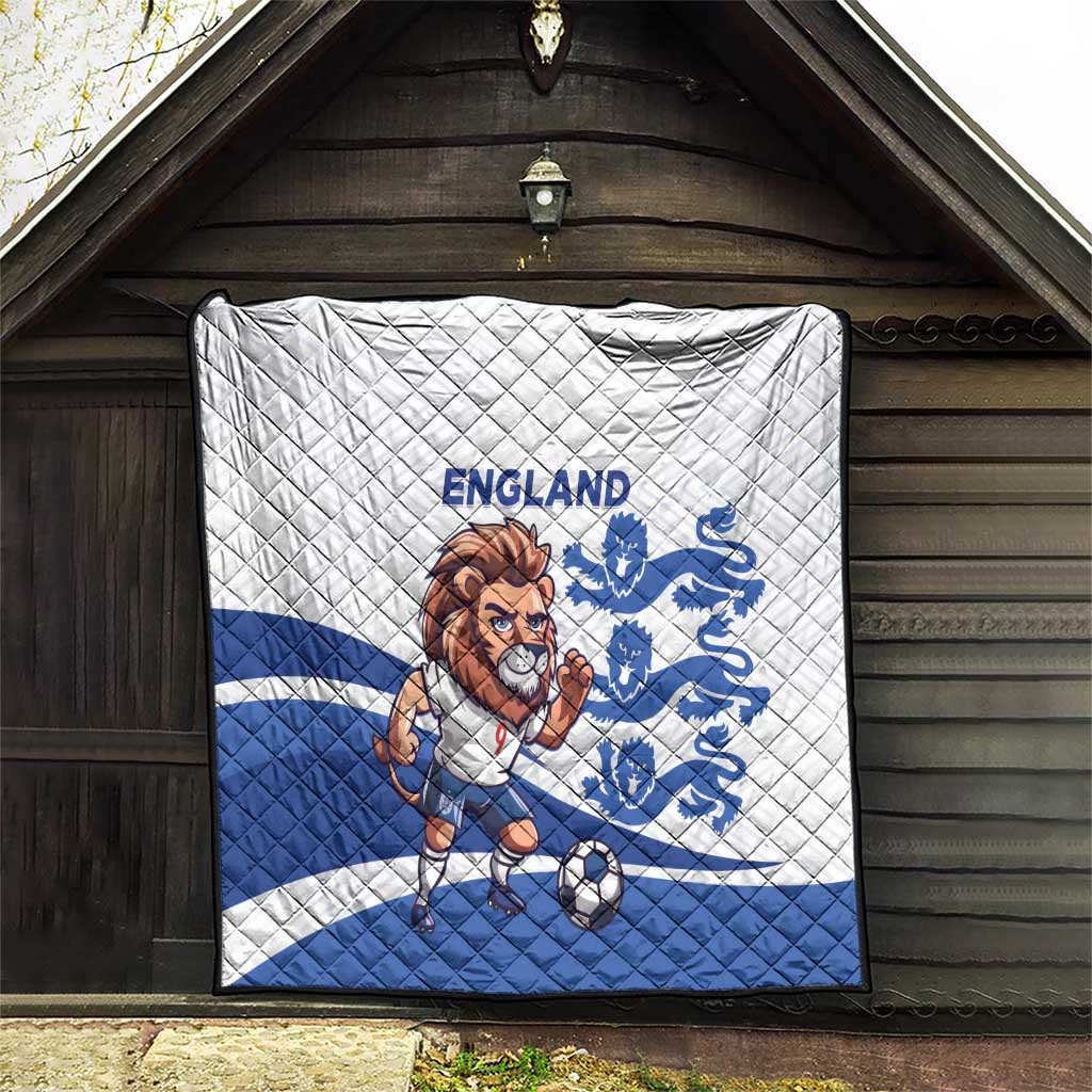 England 2024 Football Quilt Three Lions Go Champions - Wonder Print Shop