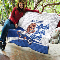 England 2024 Football Quilt Three Lions Go Champions - Wonder Print Shop