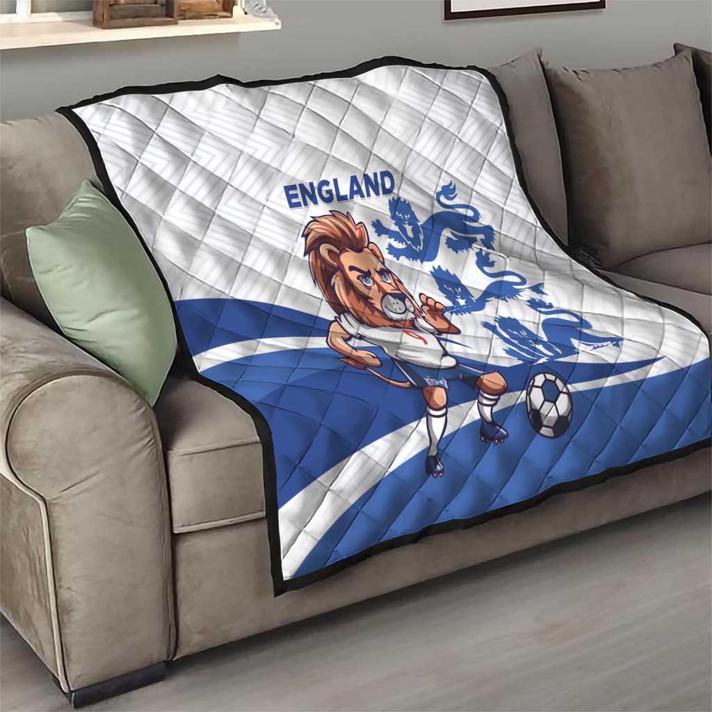 England 2024 Football Quilt Three Lions Go Champions - Wonder Print Shop