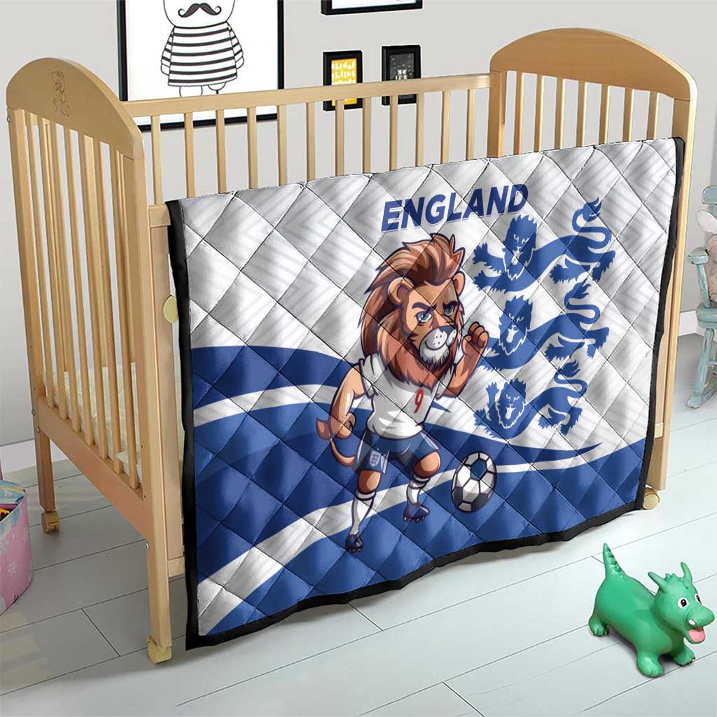 England 2024 Football Quilt Three Lions Go Champions - Wonder Print Shop