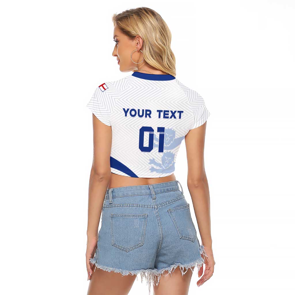 England 2024 Football Raglan Cropped T Shirt Three Lions Go Champions - Wonder Print Shop