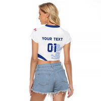 England 2024 Football Raglan Cropped T Shirt Three Lions Go Champions - Wonder Print Shop