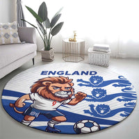 England 2024 Football Round Carpet Three Lions Go Champions