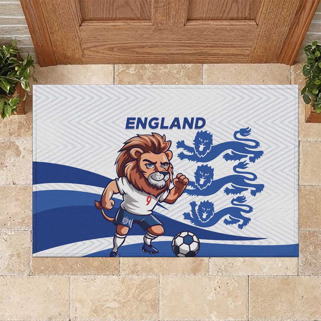 England 2024 Football Rubber Doormat Three Lions Go Champions - Wonder Print Shop