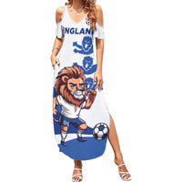 England 2024 Football Summer Maxi Dress Three Lions Go Champions - Wonder Print Shop