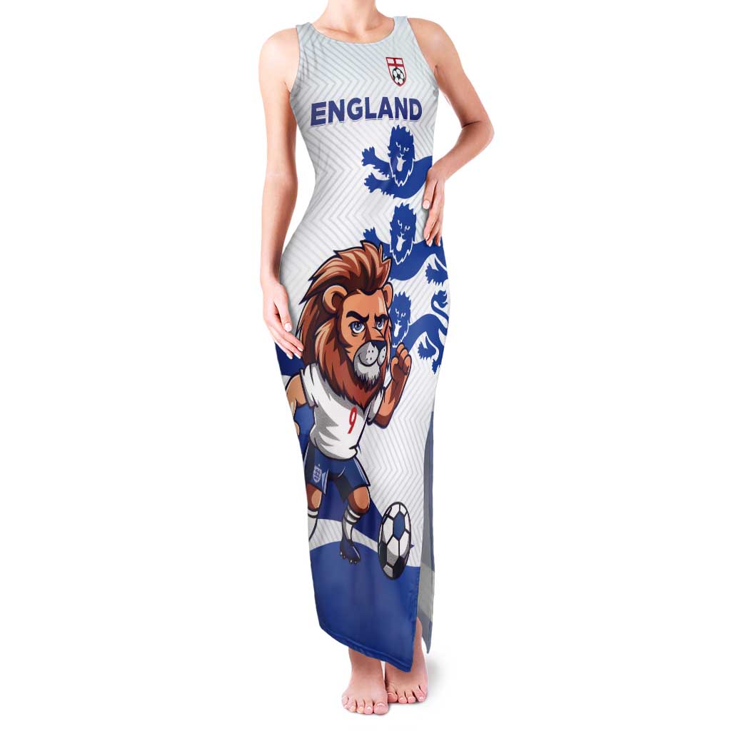 England 2024 Football Tank Maxi Dress Three Lions Go Champions - Wonder Print Shop
