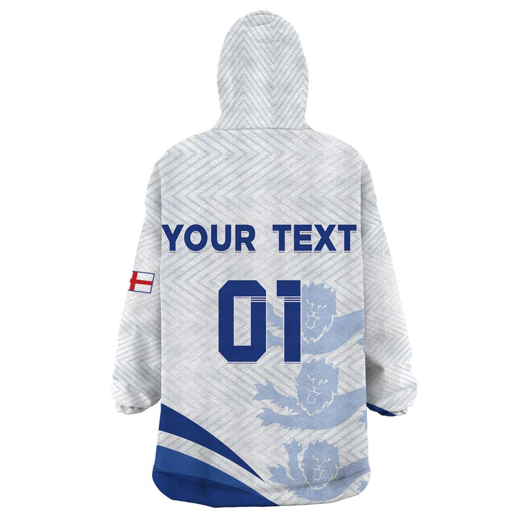 England 2024 Football Wearable Blanket Hoodie Three Lions Go Champions - Wonder Print Shop