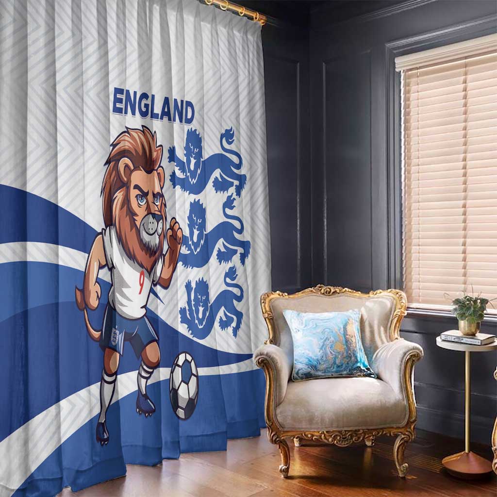 England 2024 Football Window Curtain Three Lions Go Champions - Wonder Print Shop