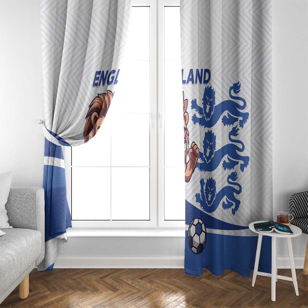 England 2024 Football Window Curtain Three Lions Go Champions - Wonder Print Shop