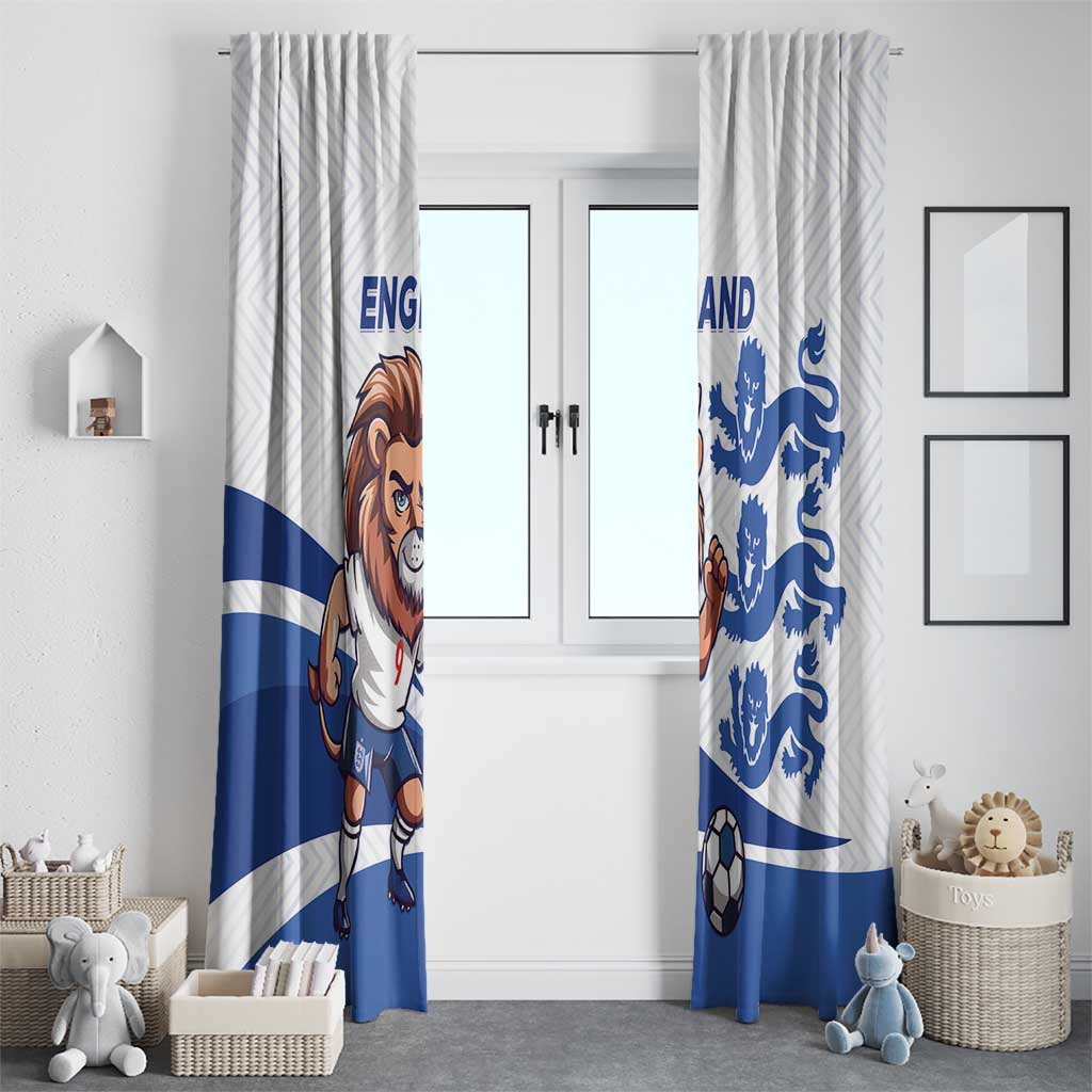 England 2024 Football Window Curtain Three Lions Go Champions - Wonder Print Shop