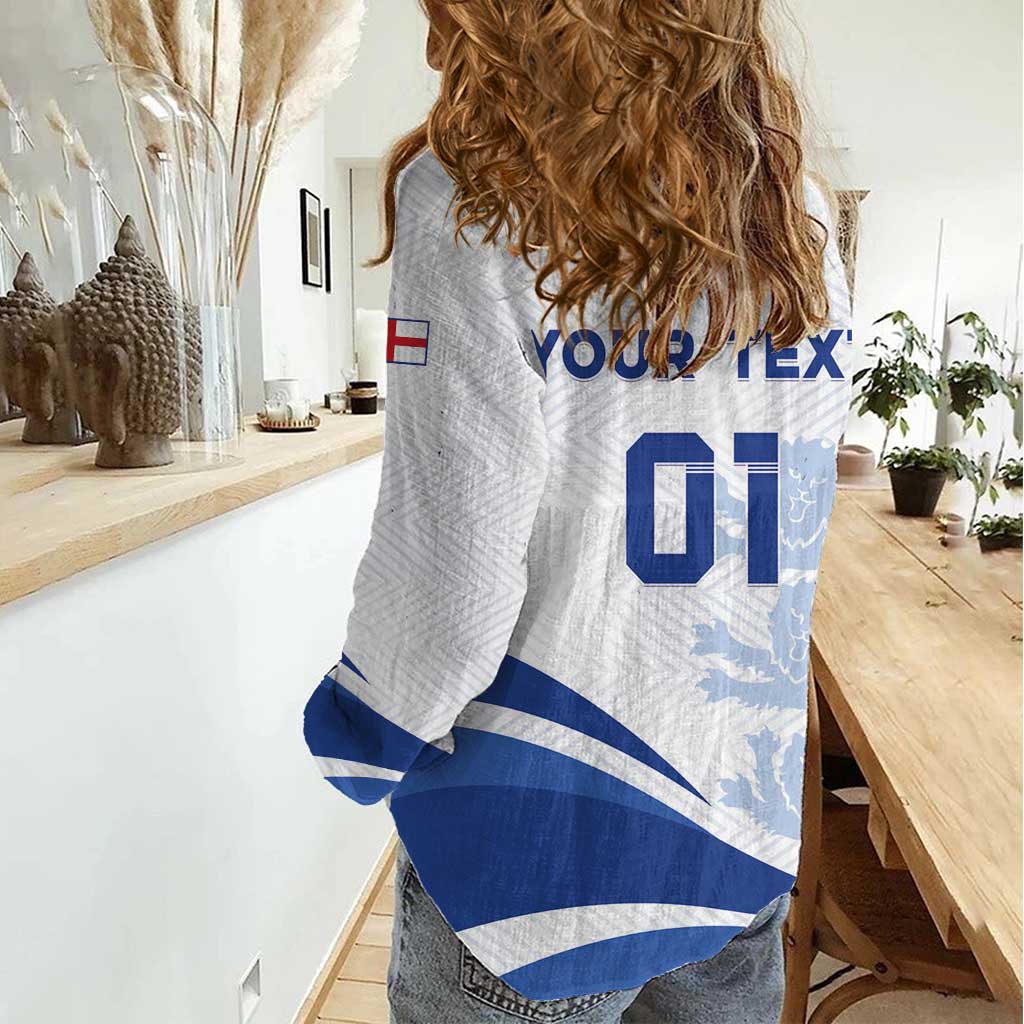 England 2024 Football Women Casual Shirt Three Lions Go Champions - Wonder Print Shop