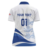 England 2024 Football Women Polo Shirt Three Lions Go Champions - Wonder Print Shop