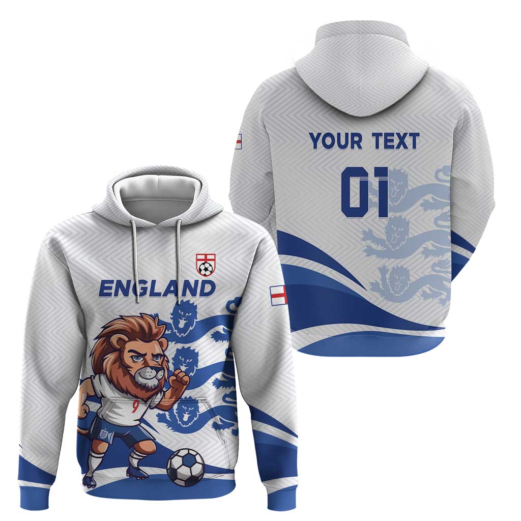 England 2024 Football Zip Hoodie Three Lions Go Champions - Wonder Print Shop