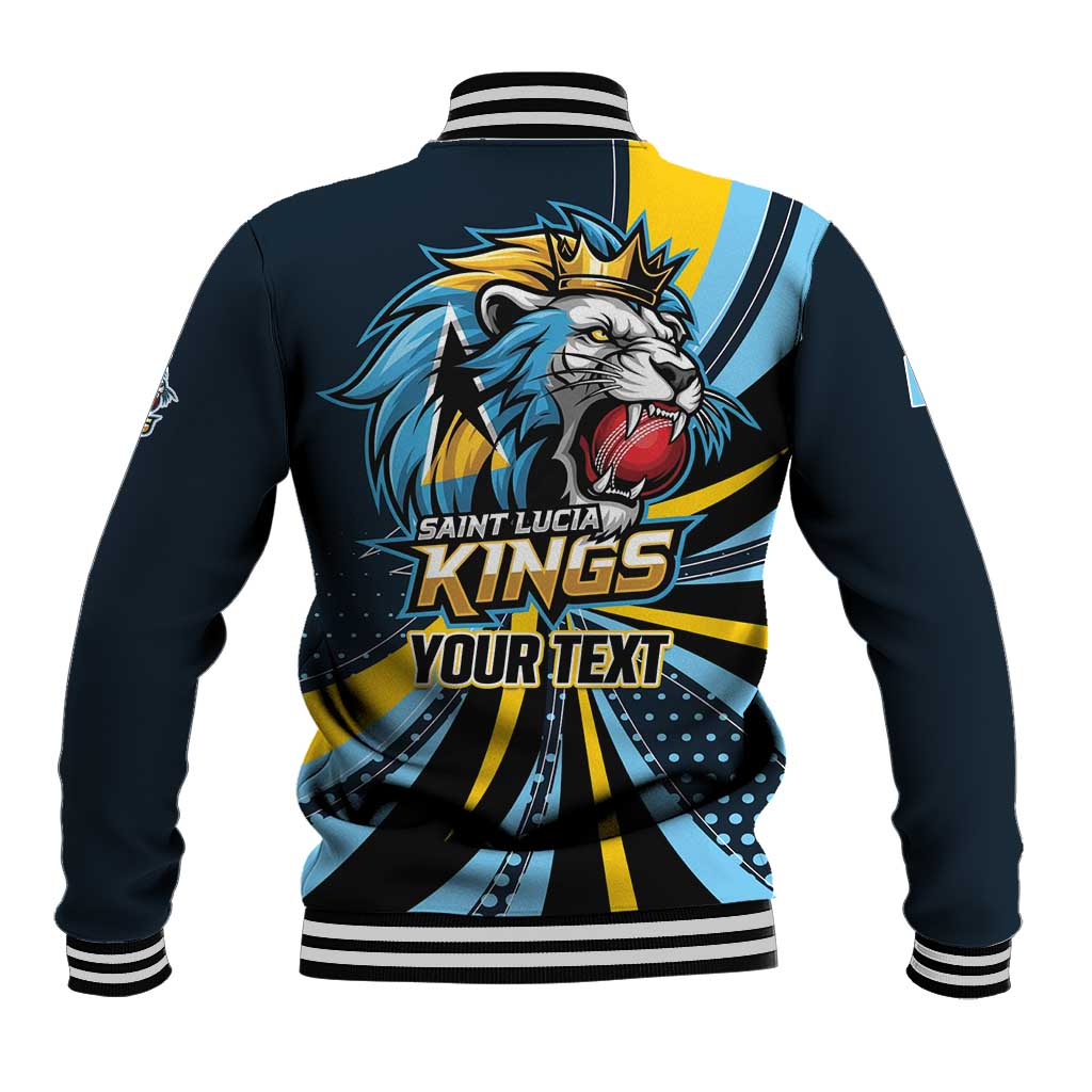 Custom Saint Lucia Cricket Baseball Jacket Go Champion St Lucia Lion Kings - Wonder Print Shop