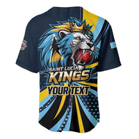 Custom Saint Lucia Cricket Baseball Jersey Go Champion St Lucia Lion Kings - Wonder Print Shop