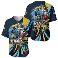 Custom Saint Lucia Cricket Baseball Jersey Go Champion St Lucia Lion Kings - Wonder Print Shop