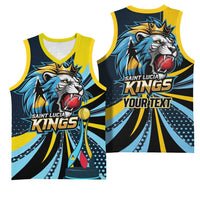 Custom Saint Lucia Cricket Basketball Jersey Go Champion St Lucia Lion Kings - Wonder Print Shop