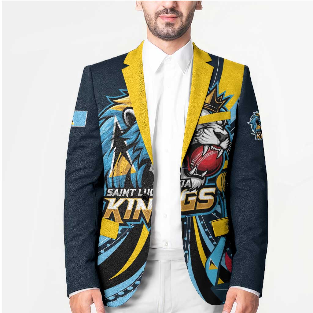 Custom Saint Lucia Cricket Blazer Go Champion St Lucia Lion Kings - Wonder Print Shop
