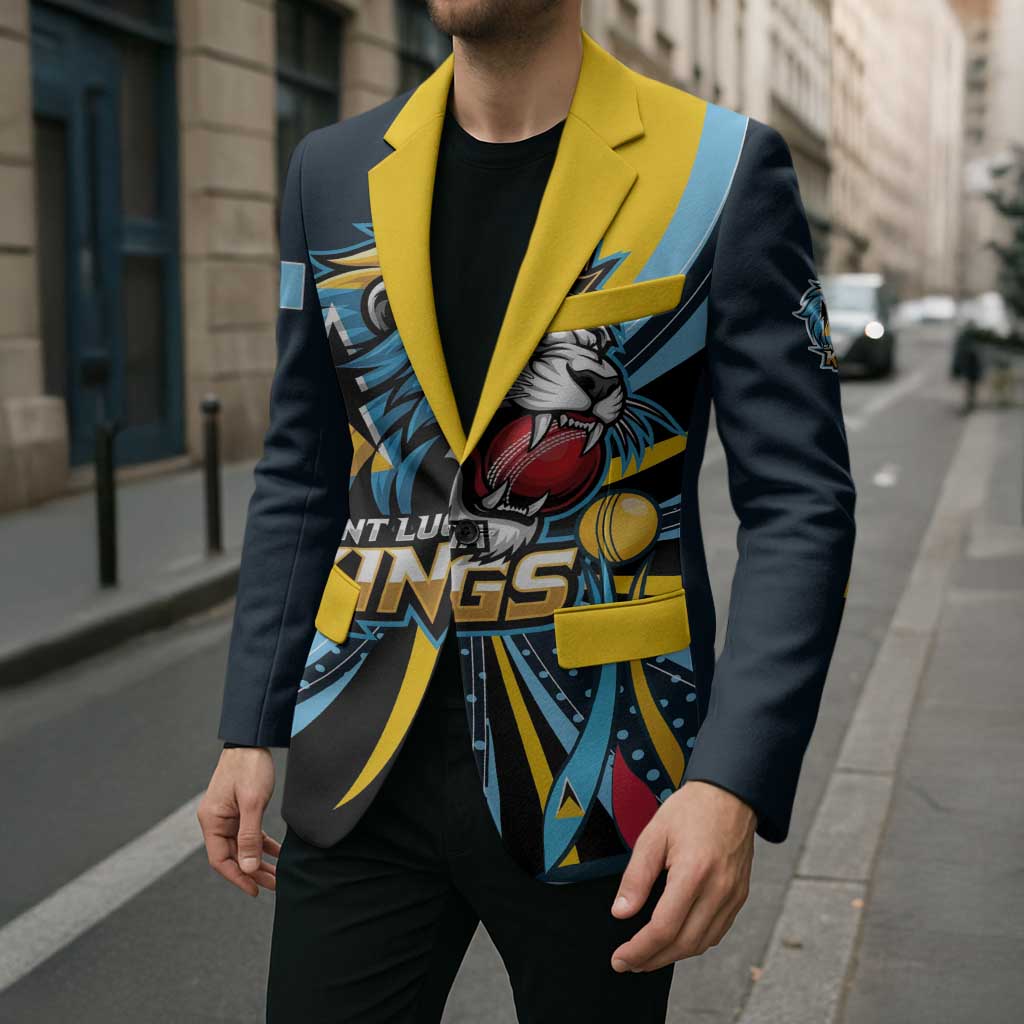 Custom Saint Lucia Cricket Blazer Go Champion St Lucia Lion Kings - Wonder Print Shop