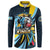 Custom Saint Lucia Cricket Button Sweatshirt Go Champion St Lucia Lion Kings - Wonder Print Shop
