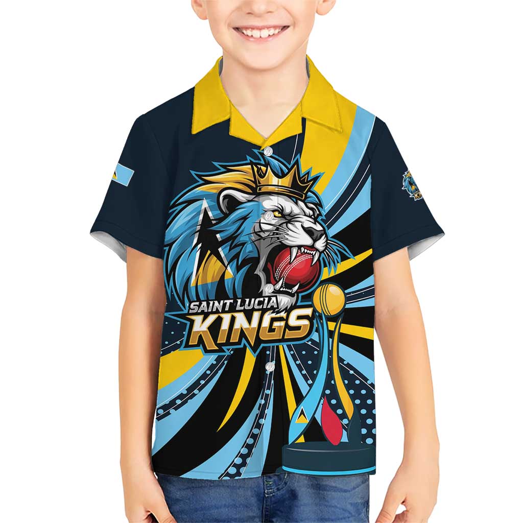 Custom Saint Lucia Cricket Hawaiian Shirt Go Champion St Lucia Lion Kings - Wonder Print Shop