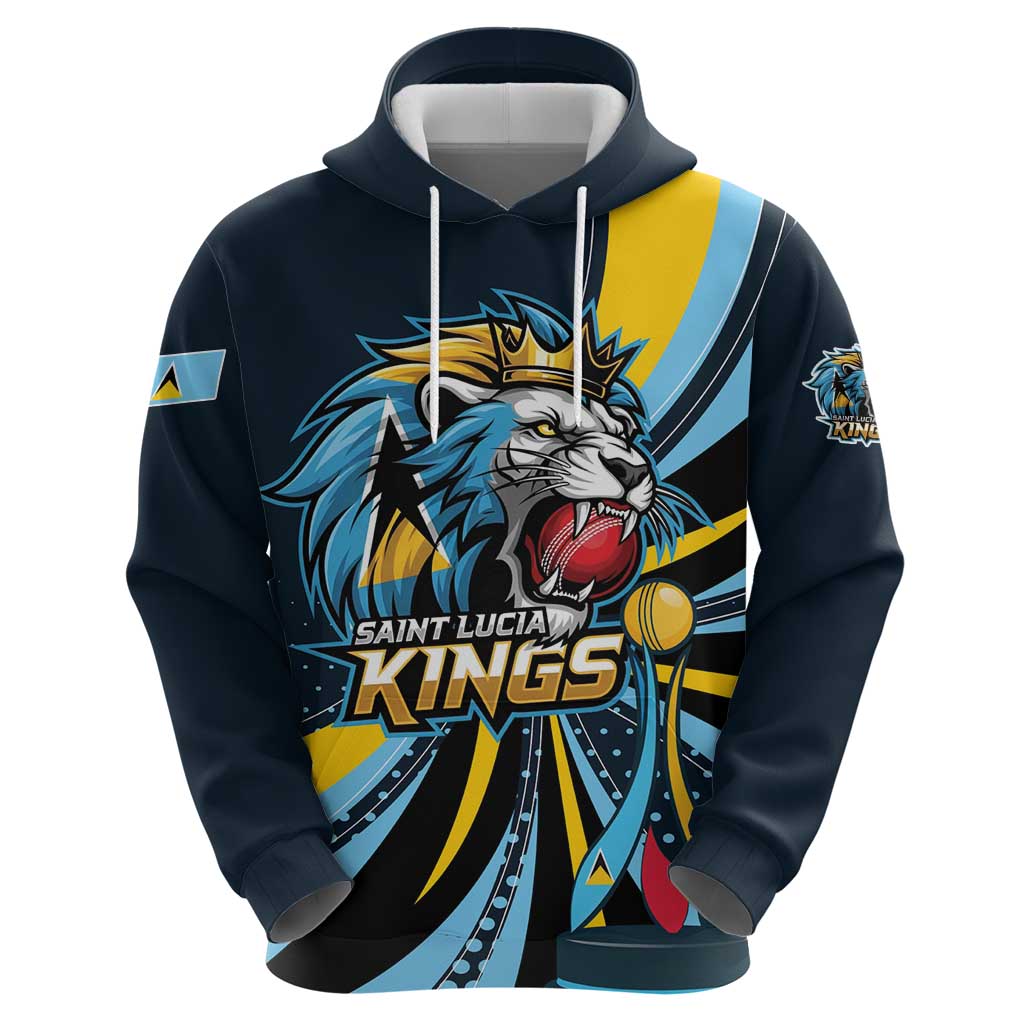 Custom Saint Lucia Cricket Hoodie Go Champion St Lucia Lion Kings - Wonder Print Shop