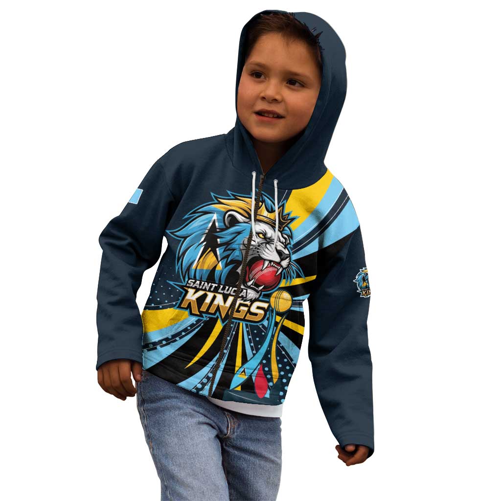 Custom Saint Lucia Cricket Kid Hoodie Go Champion St Lucia Lion Kings - Wonder Print Shop