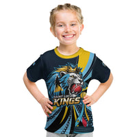 Custom Saint Lucia Cricket Kid T Shirt Go Champion St Lucia Lion Kings - Wonder Print Shop