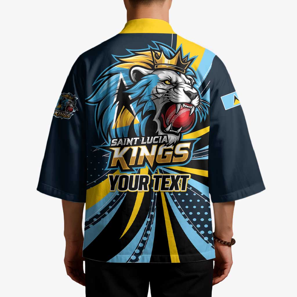Custom Saint Lucia Cricket Kimono Go Champion St Lucia Lion Kings - Wonder Print Shop