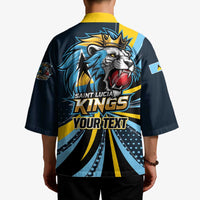 Custom Saint Lucia Cricket Kimono Go Champion St Lucia Lion Kings - Wonder Print Shop