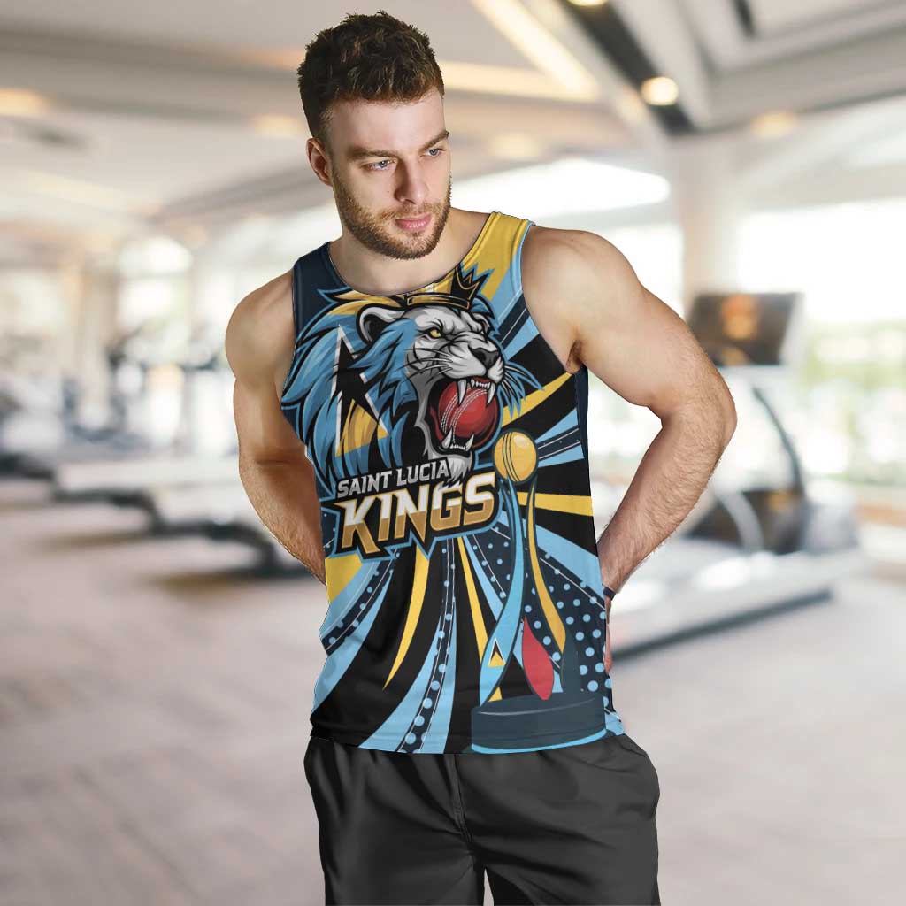 Custom Saint Lucia Cricket Men Tank Top Go Champion St Lucia Lion Kings - Wonder Print Shop