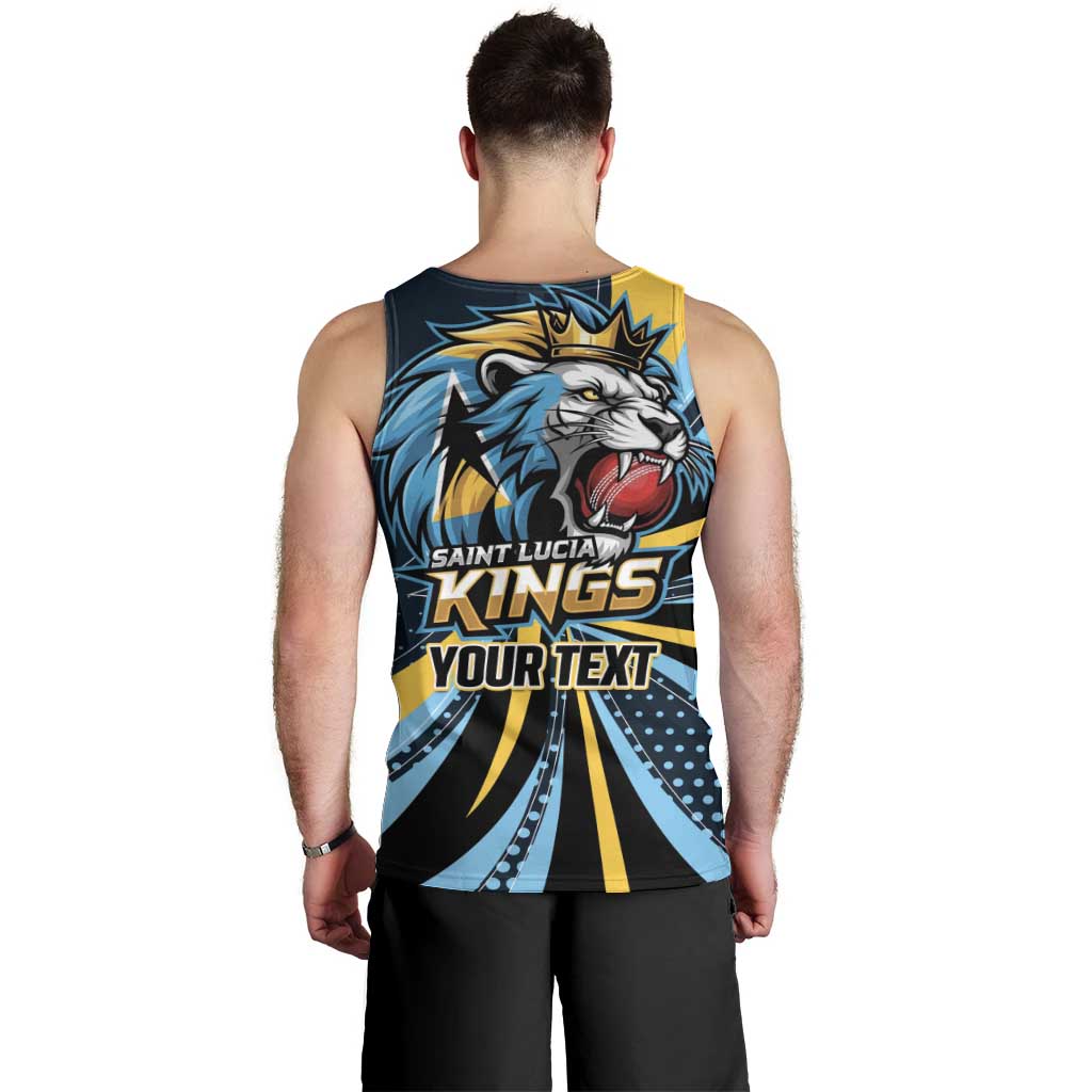 Custom Saint Lucia Cricket Men Tank Top Go Champion St Lucia Lion Kings - Wonder Print Shop