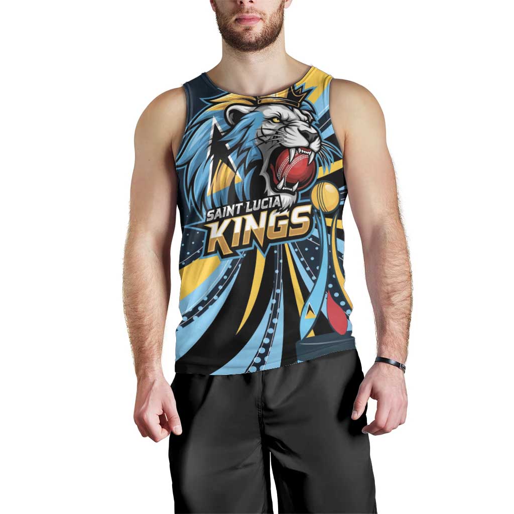 Custom Saint Lucia Cricket Men Tank Top Go Champion St Lucia Lion Kings - Wonder Print Shop