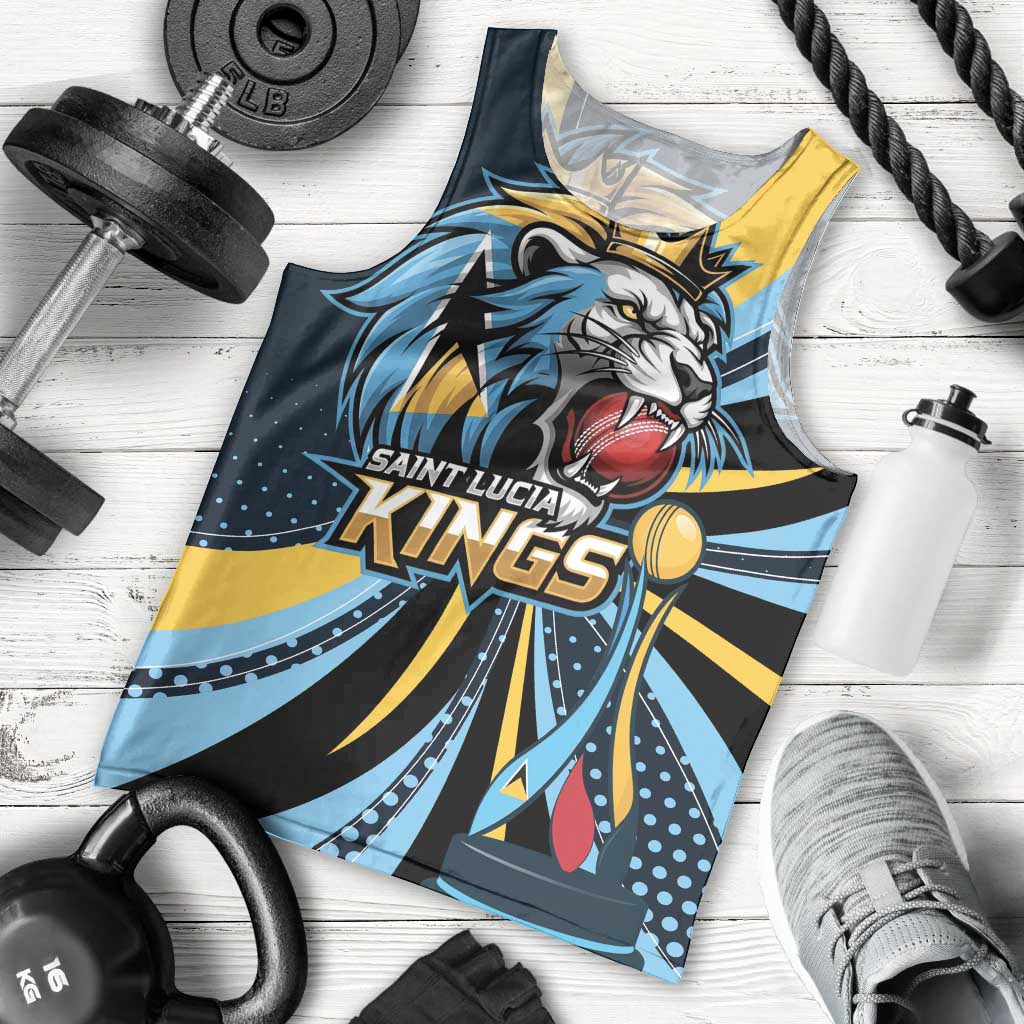 Custom Saint Lucia Cricket Men Tank Top Go Champion St Lucia Lion Kings - Wonder Print Shop