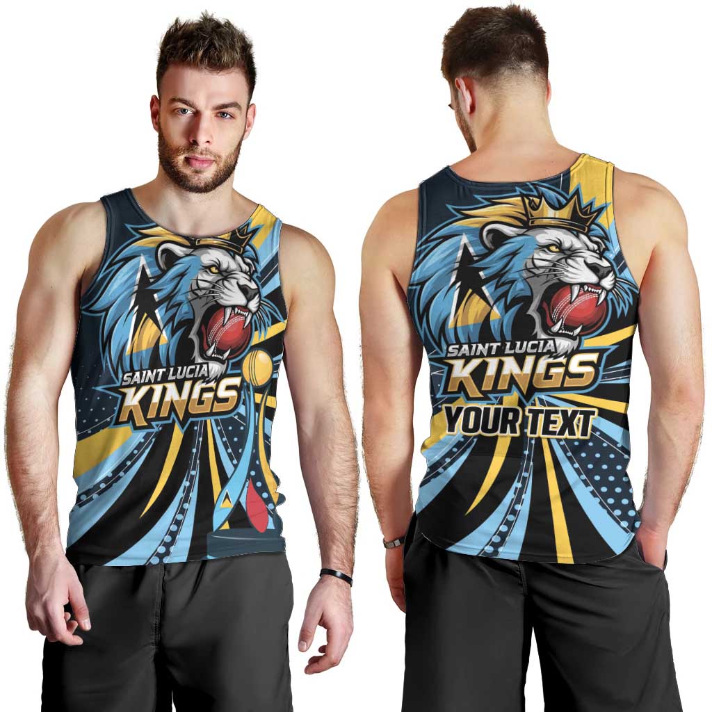 Custom Saint Lucia Cricket Men Tank Top Go Champion St Lucia Lion Kings - Wonder Print Shop