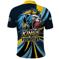 Custom Saint Lucia Cricket Polo Shirt Go Champion St Lucia Lion Kings - Wonder Print Shop