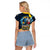 Custom Saint Lucia Cricket Raglan Cropped T Shirt Go Champion St Lucia Lion Kings - Wonder Print Shop