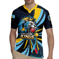 Custom Saint Lucia Cricket Rugby Jersey Go Champion St Lucia Lion Kings - Wonder Print Shop