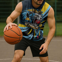 Custom Saint Lucia Cricket Sleeveless Hoodie Go Champion St Lucia Lion Kings - Wonder Print Shop