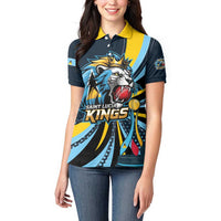 Custom Saint Lucia Cricket Women Polo Shirt Go Champion St Lucia Lion Kings - Wonder Print Shop