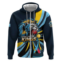 Custom Saint Lucia Cricket Zip Hoodie Go Champion St Lucia Lion Kings - Wonder Print Shop