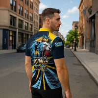 Custom Saint Lucia Cricket Zipper Polo Shirt Go Champion St Lucia Lion Kings LT01
