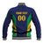 Custom Brazil Football Baseball Jacket Canary Squad Go Champions - Wonder Print Shop