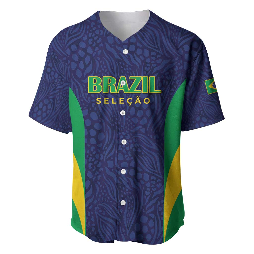 Custom Brazil Football Baseball Jersey Canary Squad Go Champions - Wonder Print Shop