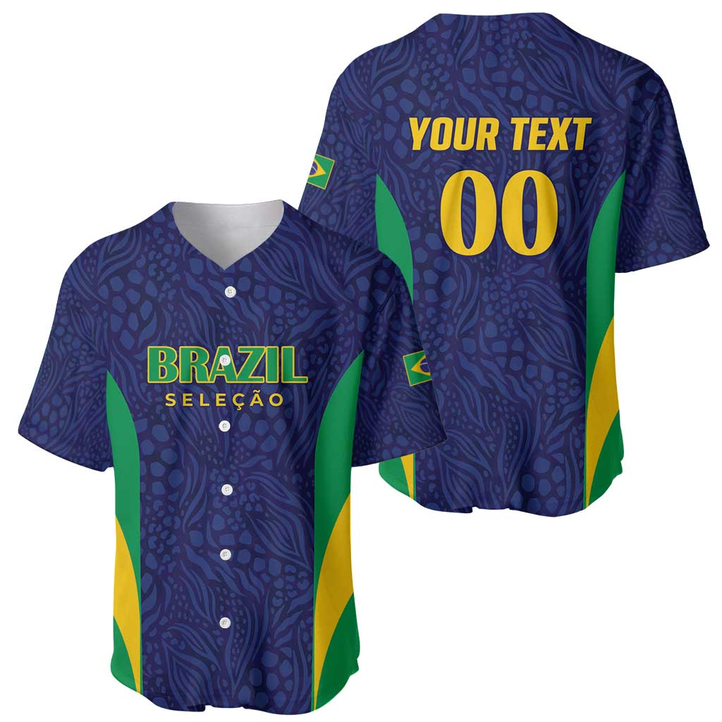 Custom Brazil Football Baseball Jersey Canary Squad Go Champions - Wonder Print Shop